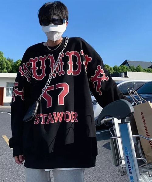 《WARAIJOGO》オーバーサイズドロップショルダースウェットトップス（スウェット）｜WARAIJOGO（ワライジョウゴ）