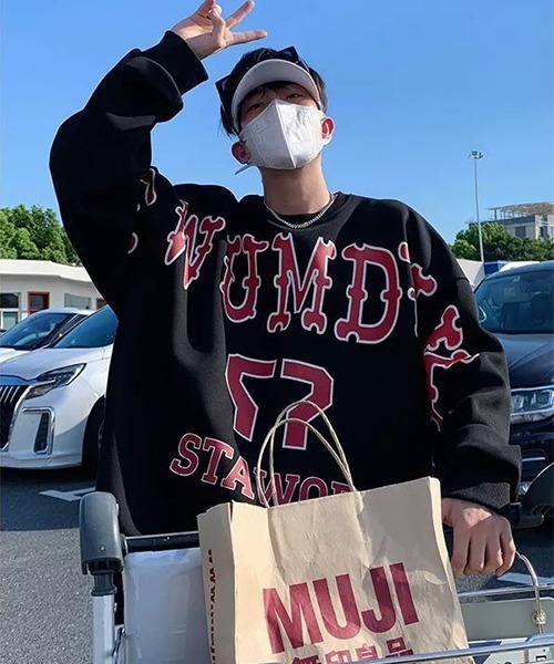 《WARAIJOGO》オーバーサイズドロップショルダースウェットトップス（スウェット）｜WARAIJOGO（ワライジョウゴ）