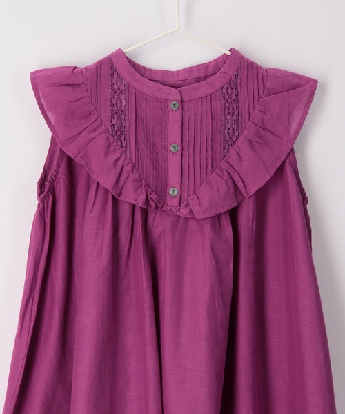 ROPE' PICNIC（ロペピクニック）の「【KIDS】リンクコーデ/INDIAフレア袖ブラウス（シャツ/ブラウス・キッズ・ブルー/ワイン・130/140/150/120）」の16枚目の写真