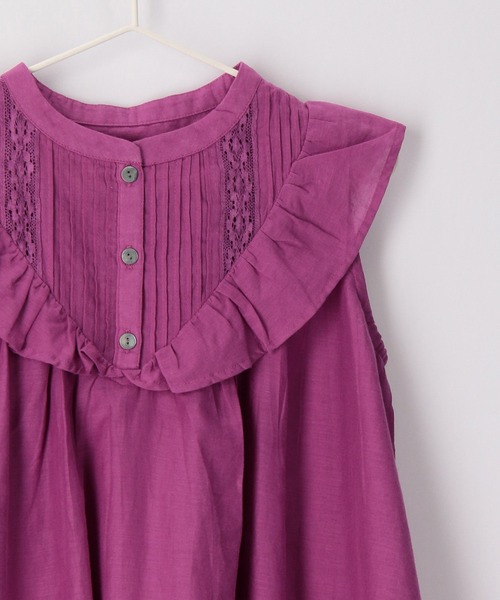 ROPE' PICNIC（ロペピクニック）の「【KIDS】リンクコーデ/INDIAフレア袖ブラウス（シャツ/ブラウス・キッズ・ブルー/ワイン・130/140/150/120）」の15枚目の写真