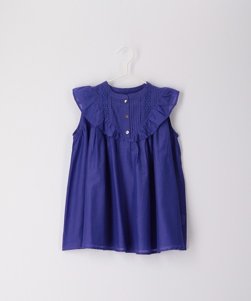 ROPE' PICNIC（ロペピクニック）の「【KIDS】リンクコーデ/INDIAフレア袖ブラウス（シャツ/ブラウス・キッズ・ブルー/ワイン・130/140/150/120）」の11枚目の写真