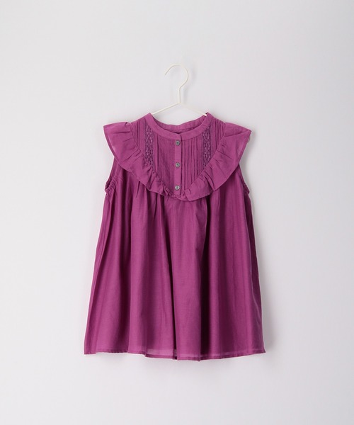 ROPE' PICNIC（ロペピクニック）の「【KIDS】リンクコーデ/INDIAフレア袖ブラウス（シャツ/ブラウス・キッズ・ブルー/ワイン・130/140/150/120）」の10枚目の写真