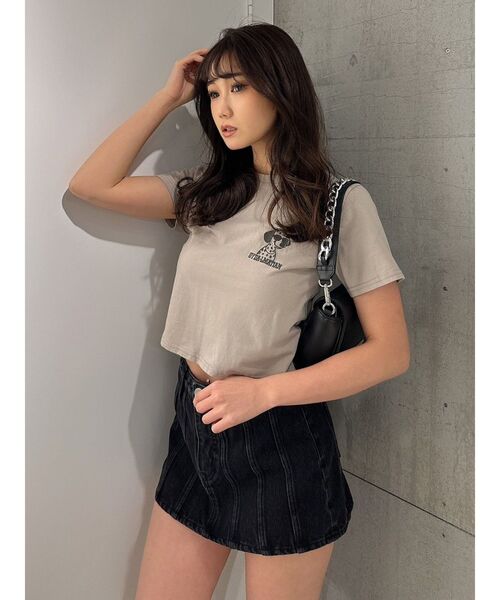 GYDA（ジェイダ）の「GYDA-LMATIANショートTシャツ（Tシャツ/カットソー・レディース・ブラック/ベージュ/オフホワイト・FREE）」の10枚目の写真