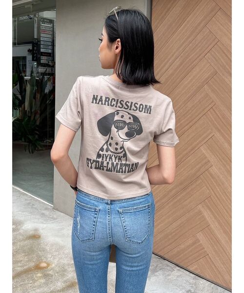 GYDA（ジェイダ）の「GYDA-LMATIANショートTシャツ（Tシャツ/カットソー・レディース・ブラック/ベージュ/オフホワイト・FREE）」の7枚目の写真