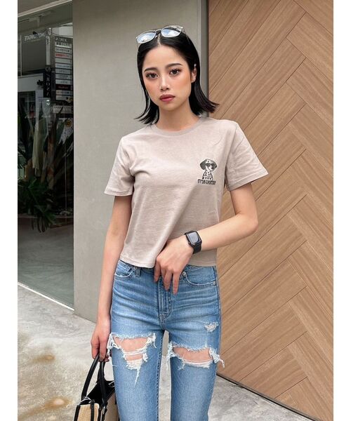 GYDA（ジェイダ）の「GYDA-LMATIANショートTシャツ（Tシャツ/カットソー・レディース・ブラック/ベージュ/オフホワイト・FREE）」の14枚目の写真