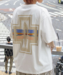 【PENDLETON/ペンドルトン】バックプリントTシャツ ルーズシルエット ワンポイントロゴ
