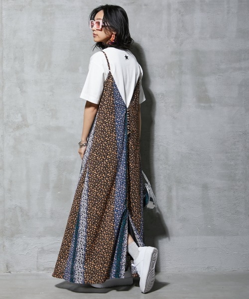 GEVS.（ジェイヴィス）の「＜大きいサイズ＞フラワープリントキャミソールワンピース GEVS.（ワンピース・レディース・ブルー系/イエロー系・3L/LL/L/4L/5L/10L/6L/8L）」の21枚目の写真