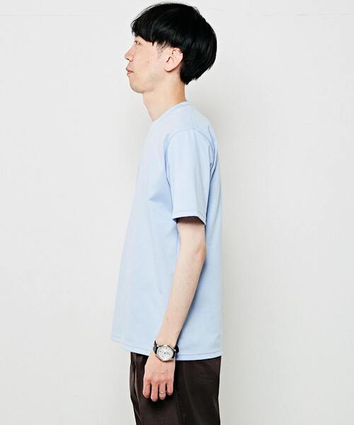 MEN'S MELROSE(メンズメルローズ)の「【WEB限定】ハイゲージスムースクルーネックTシャツ(Tシャツ/カットソー・メンズ・ホワイト/サックスブルー/チャコールグレー/ネイビー/ブラック・2/3/4)」の7枚目の写真