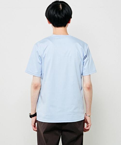 MEN'S MELROSE(メンズメルローズ)の「【WEB限定】ハイゲージスムースクルーネックTシャツ(Tシャツ/カットソー・メンズ・ホワイト/サックスブルー/チャコールグレー/ネイビー/ブラック・2/3/4)」の8枚目の写真