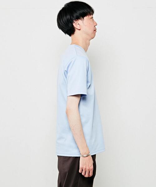 MEN'S MELROSE(メンズメルローズ)の「【WEB限定】ハイゲージスムースクルーネックTシャツ(Tシャツ/カットソー・メンズ・ホワイト/サックスブルー/チャコールグレー/ネイビー/ブラック・2/3/4)」の9枚目の写真