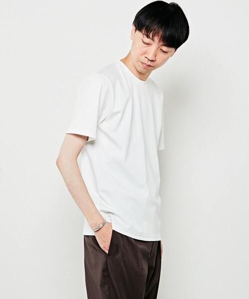 MEN'S MELROSE(メンズメルローズ)の「【WEB限定】ハイゲージスムースクルーネックTシャツ(Tシャツ/カットソー・メンズ・ホワイト/サックスブルー/チャコールグレー/ネイビー/ブラック・2/3/4)」の22枚目の写真