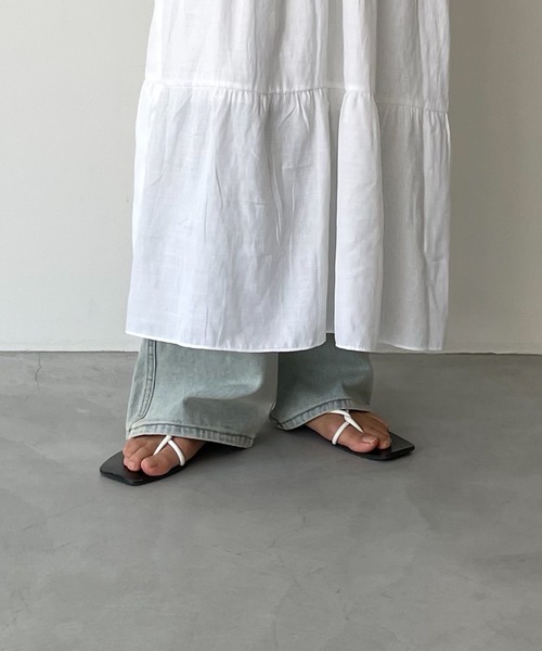 CANAL JEAN(キャナルジーン)の「smileyranna ティアードキャミワンピース(ワンピース・レディース・アイボリー/ブラック・ONE SIZE)」の15枚目の写真