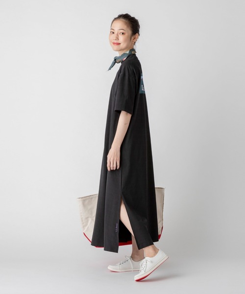 L.L.Bean(エルエルビーン)の「【JAPAN EDITION】ビーンズ・バック・カタディン・ドレス ジャパン・フィット(ワンピース・レディース・サックスブルー/ライトグレー/チャコール/オフホワイト・MEDIUM)」の5枚目の写真