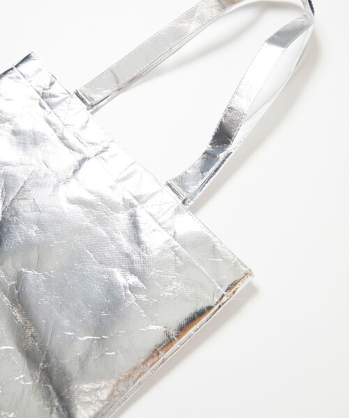 MUSIC TEE（ミュージックティー）の「MUSIC TEE/ミュージックティー SONIC YOUTH TOTE BAG GOO//グラフィック シルバートートバッグ（トートバッグ・メンズ・シルバー・ONE SIZE）」の6枚目の写真