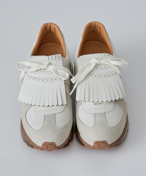 Lui's（ルイス）の「【Tomo&Co×Lui's / トモアンドシーオー×ルイス】タッセル付ジャーマントレーナー（スニーカー・メンズ・ホワイト/ブラック・27cm/26cm）」の3枚目の写真