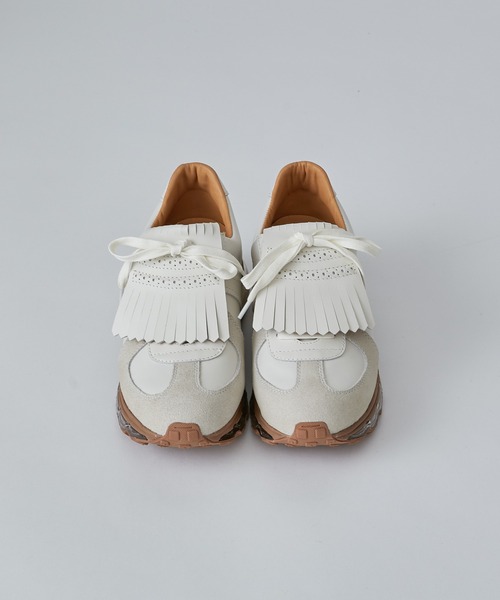 Lui's（ルイス）の「【Tomo&Co×Lui's / トモアンドシーオー×ルイス】タッセル付ジャーマントレーナー（スニーカー・メンズ・ホワイト/ブラック・27cm/26cm）」の12枚目の写真