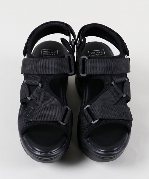 SPINNS（スピンズ）の「ナイロンテープ厚底サンダル（サンダル・レディース・ブラック・S/M/L）」の17枚目の写真