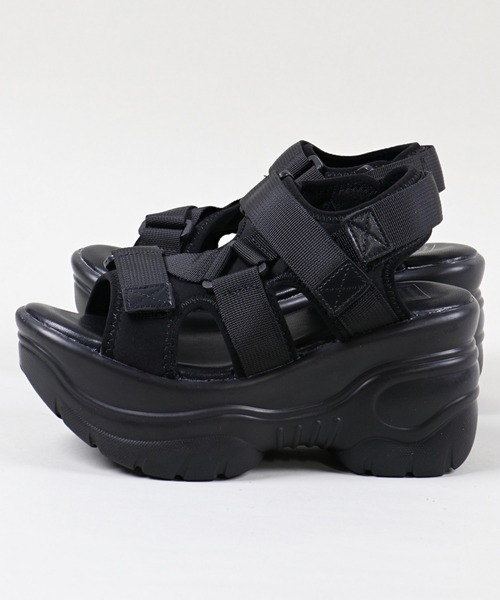 SPINNS（スピンズ）の「ナイロンテープ厚底サンダル（サンダル・レディース・ブラック・S/M/L）」の19枚目の写真