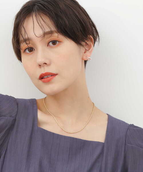 N.（N. Natural Beauty Basic）（エヌエヌナチュラルビューティーベーシック）の「ツイストチェーンネックレス（ネックレス・レディース・シルバー/ゴールド・FREE）」の7枚目の写真
