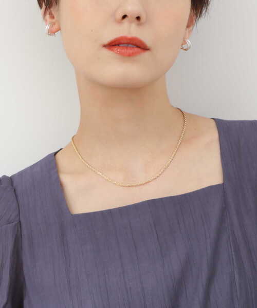 N.（N. Natural Beauty Basic）（エヌエヌナチュラルビューティーベーシック）の「ツイストチェーンネックレス（ネックレス・レディース・シルバー/ゴールド・FREE）」の2枚目の写真