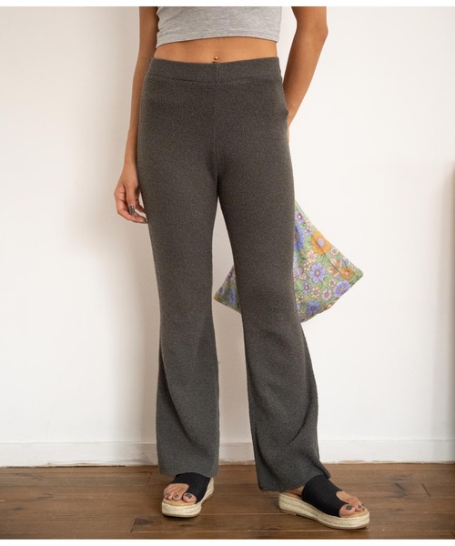 anap mimpi(アナップミンピ)の「サマーニットソフトフレアパンツ(その他パンツ・レディース・グリーン/ダークグレー・FREE)」の2枚目の写真