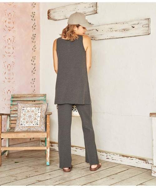 anap mimpi(アナップミンピ)の「サマーニットソフトフレアパンツ(その他パンツ・レディース・グリーン/ダークグレー・FREE)」の9枚目の写真