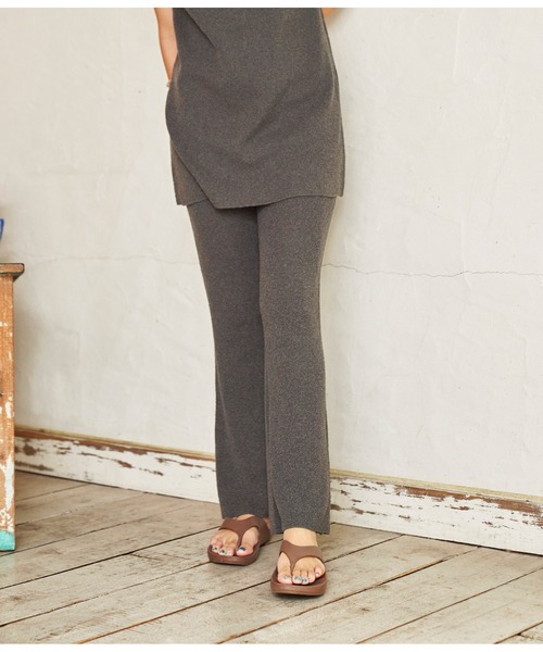 anap mimpi(アナップミンピ)の「サマーニットソフトフレアパンツ(その他パンツ・レディース・グリーン/ダークグレー・FREE)」の16枚目の写真