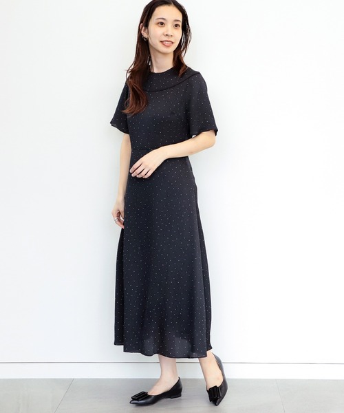 Demi-Luxe BEAMS クルーネック プリントワンピース マキシ丈 Demi-Luxe BEAMS - 新品 Demi-Luxe BEAMS クルーネック プリント
