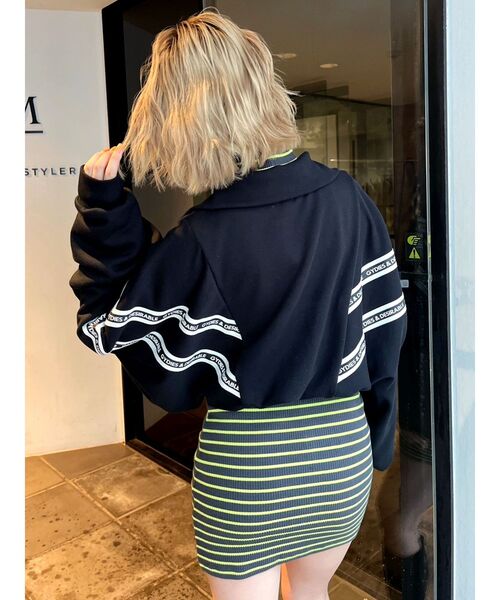 GYDA（ジェイダ）の「テレコタートルタイトワンピース（ワンピース・レディース・ブラック/チャコールグレー/オフホワイト・FREE）」の16枚目の写真