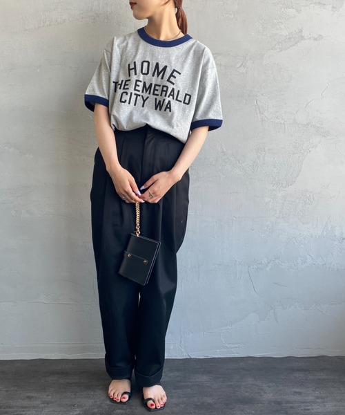 SCREEN STARS（スクリーンスターズ）の「[SCREEN STARS/スクリーンスターズ] 別注 プリントデザイン リンガーTシャツ（Tシャツ/カットソー・レディース・ヘザーグレー/サックスブルー/ネイビー/オフホワイト・F）」の21枚目の写真