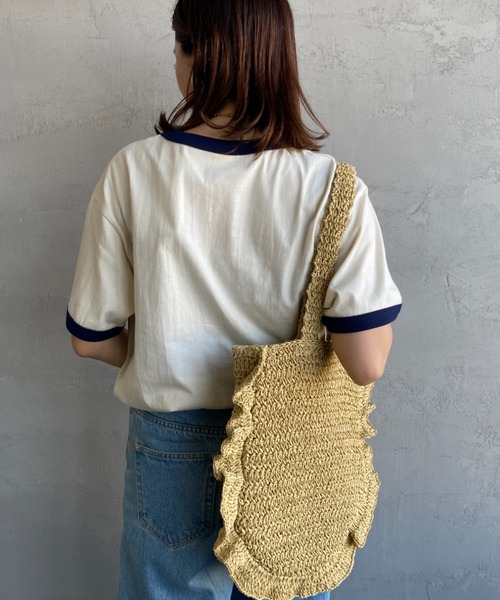 SCREEN STARS（スクリーンスターズ）の「[SCREEN STARS/スクリーンスターズ] 別注 プリントデザイン リンガーTシャツ（Tシャツ/カットソー・レディース・ヘザーグレー/サックスブルー/ネイビー/オフホワイト・F）」の13枚目の写真