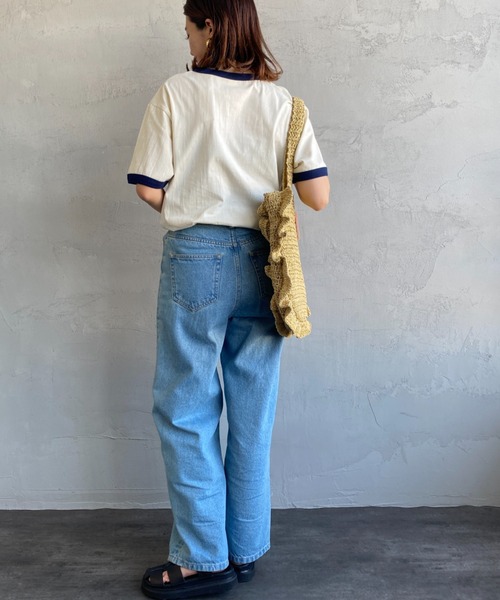 SCREEN STARS（スクリーンスターズ）の「[SCREEN STARS/スクリーンスターズ] 別注 プリントデザイン リンガーTシャツ（Tシャツ/カットソー・レディース・ヘザーグレー/サックスブルー/ネイビー/オフホワイト・F）」の17枚目の写真