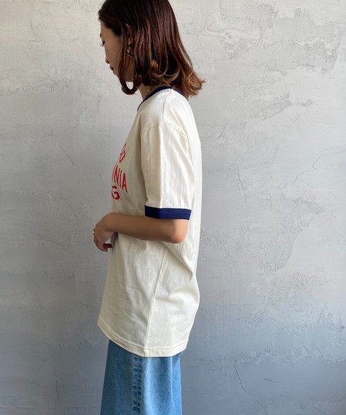 SCREEN STARS（スクリーンスターズ）の「[SCREEN STARS/スクリーンスターズ] 別注 プリントデザイン リンガーTシャツ（Tシャツ/カットソー・レディース・ヘザーグレー/サックスブルー/ネイビー/オフホワイト・F）」の22枚目の写真