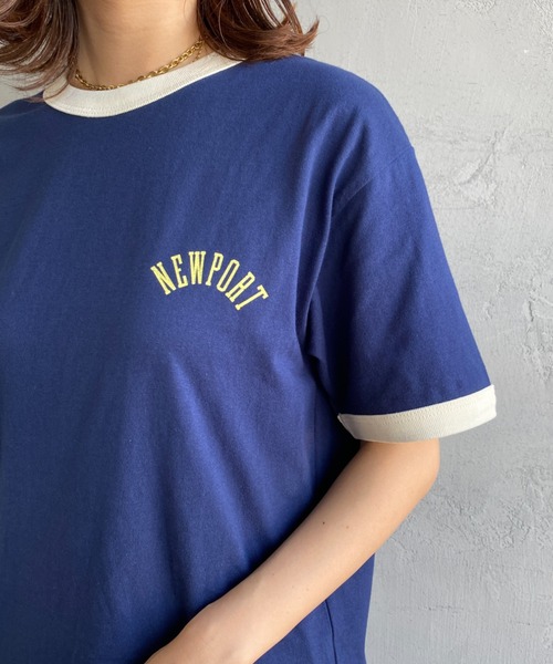 SCREEN STARS（スクリーンスターズ）の「[SCREEN STARS/スクリーンスターズ] 別注 プリントデザイン リンガーTシャツ（Tシャツ/カットソー・レディース・ヘザーグレー/サックスブルー/ネイビー/オフホワイト・F）」の19枚目の写真