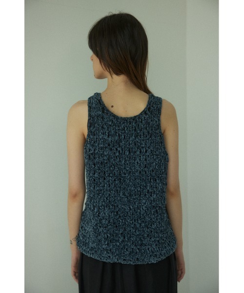 BLACK BY MOUSSY（ブラックバイマウジー）の「mole yarn knit vest(モールヤーンニットベスト)（ベスト・レディース・ライトカーキ/ブルー・FREE）」の19枚目の写真