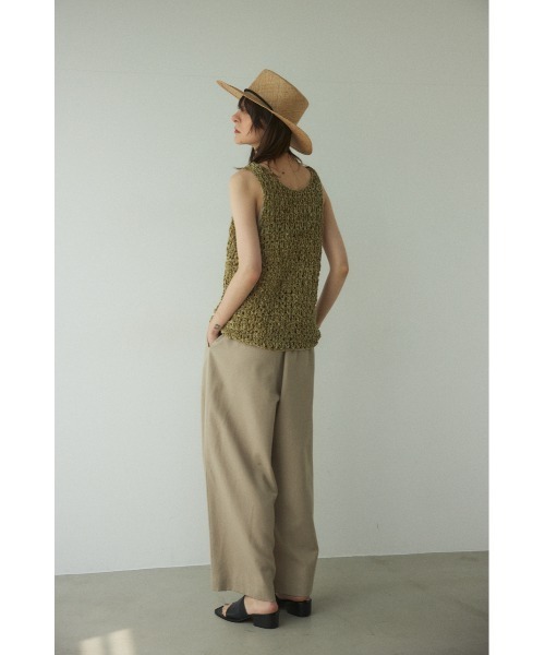 BLACK BY MOUSSY（ブラックバイマウジー）の「mole yarn knit vest(モールヤーンニットベスト)（ベスト・レディース・ライトカーキ/ブルー・FREE）」の21枚目の写真