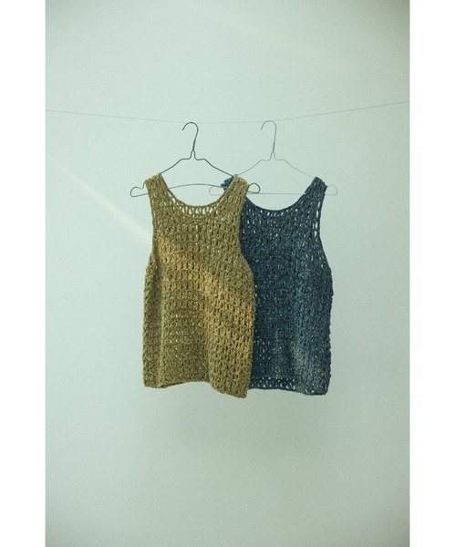 BLACK BY MOUSSY（ブラックバイマウジー）の「mole yarn knit vest(モールヤーンニットベスト)（ベスト・レディース・ライトカーキ/ブルー・FREE）」の12枚目の写真