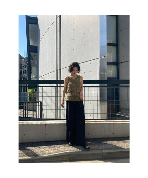 BLACK BY MOUSSY（ブラックバイマウジー）の「mole yarn knit vest(モールヤーンニットベスト)（ベスト・レディース・ライトカーキ/ブルー・FREE）」の10枚目の写真