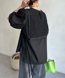 【WEB限定】レースドッキングブラウス