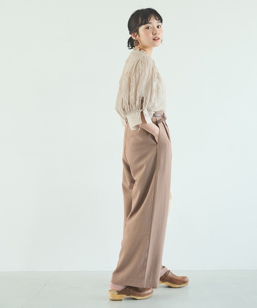 Crisp(クリスプ)の「チェックワイドパンツ(その他パンツ・レディース・ブラウン/グリーン・FREE)」の5枚目の写真