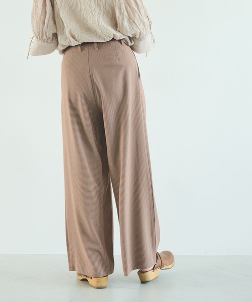 Crisp(クリスプ)の「チェックワイドパンツ(その他パンツ・レディース・ブラウン/グリーン・FREE)」の7枚目の写真