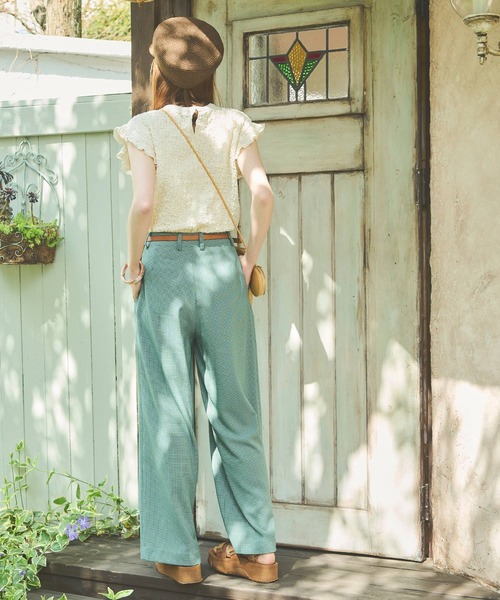 Crisp(クリスプ)の「チェックワイドパンツ(その他パンツ・レディース・ブラウン/グリーン・FREE)」の12枚目の写真