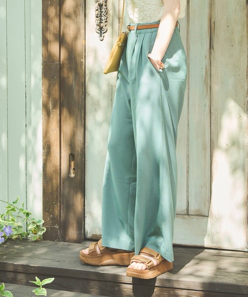 Crisp(クリスプ)の「チェックワイドパンツ(その他パンツ・レディース・ブラウン/グリーン・FREE)」の14枚目の写真