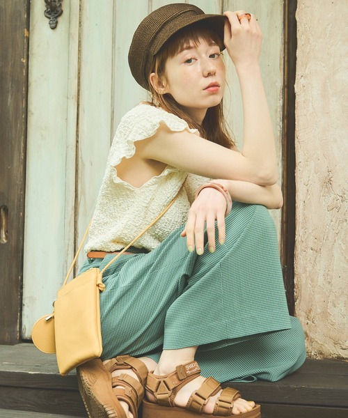 Crisp(クリスプ)の「チェックワイドパンツ(その他パンツ・レディース・ブラウン/グリーン・FREE)」の15枚目の写真