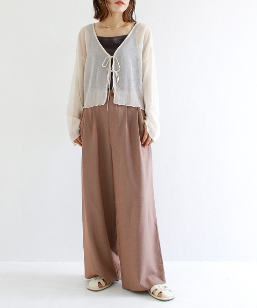 Crisp(クリスプ)の「チェックワイドパンツ(その他パンツ・レディース・ブラウン/グリーン・FREE)」の22枚目の写真