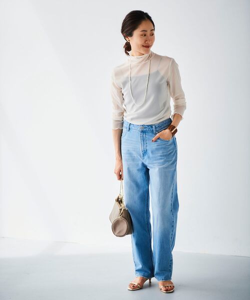 le.coeur blanc（ルクールブラン）の「シアータートル（Tシャツ/カットソー・レディース・ブラック/オフホワイト/グレー・38）」の14枚目の写真