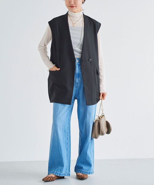 le.coeur blanc（ルクールブラン）の「シアータートル（Tシャツ/カットソー・レディース・ブラック/オフホワイト/グレー・38）」の8枚目の写真