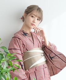 bonheur saisons（ボヌールセゾン）の「夏を彩るレディース浴衣2点セット （浴衣＋帯）（浴衣）」