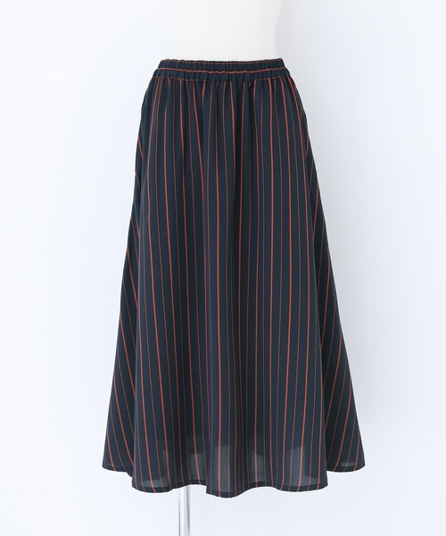 n'OrLABEL（ノアールレーベル）の「【廃盤】『落ち感×ストライプ柄フレアスカート』（スカート・レディース・ネイビー/ブラック・FREE）」の15枚目の写真