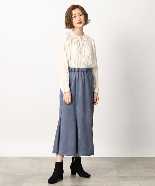 grove（グローブ）の「◆もっちりソフトな風合いが病みつきになるマシュマロタッチスウェードセットアップ（セットアップ・レディース・アイボリー/ブルー/チャコールグレー・02/03/01/05/04）」の20枚目の写真